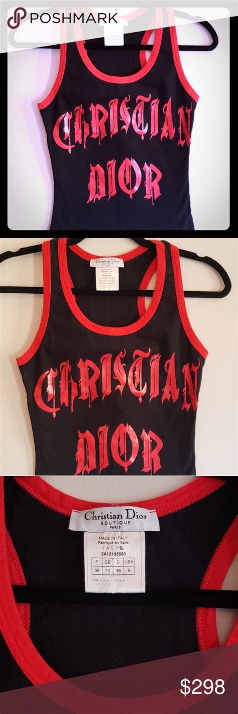 Vintage Christian Dior Gothic Tank Top Size 4 